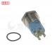 16mm不鏽鋼金屬電源燈平面有段開關-DC12V 橙光