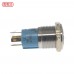 16mm不鏽鋼金屬電源燈平面有段開關-DC12V 橙光