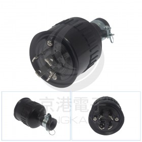 引掛式電纜線中間插頭(橡膠套) 4P 30A 480V (LK8434B)