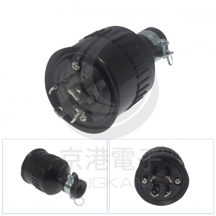 引掛式電纜線中間插頭(橡膠套) 4P 30A 480V (LK8434B)