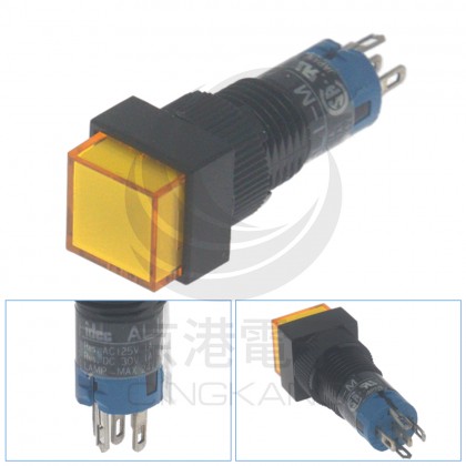 和泉AL1Q-M11Y 正方形 黃色 DC24V
