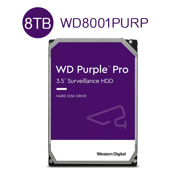 WD8001PURP 紫標Pro 8TB 3.5吋監控硬碟