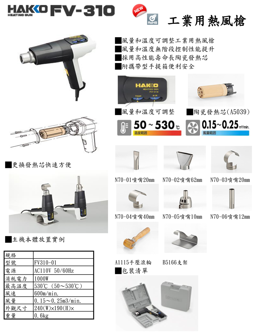 Hakko FV310 Heat Gun – Hakko Products